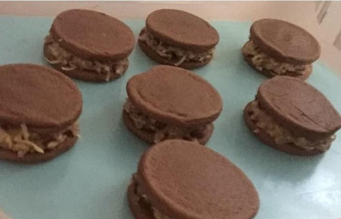 German Chocolate Sandwich Cookies