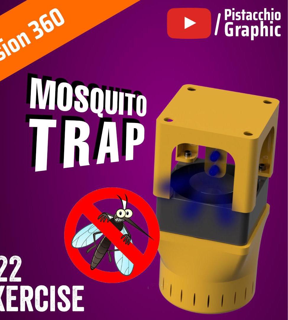 Mosquito Trap with ultraviolet LED | Fusion 360 | Pistacchio Graphic