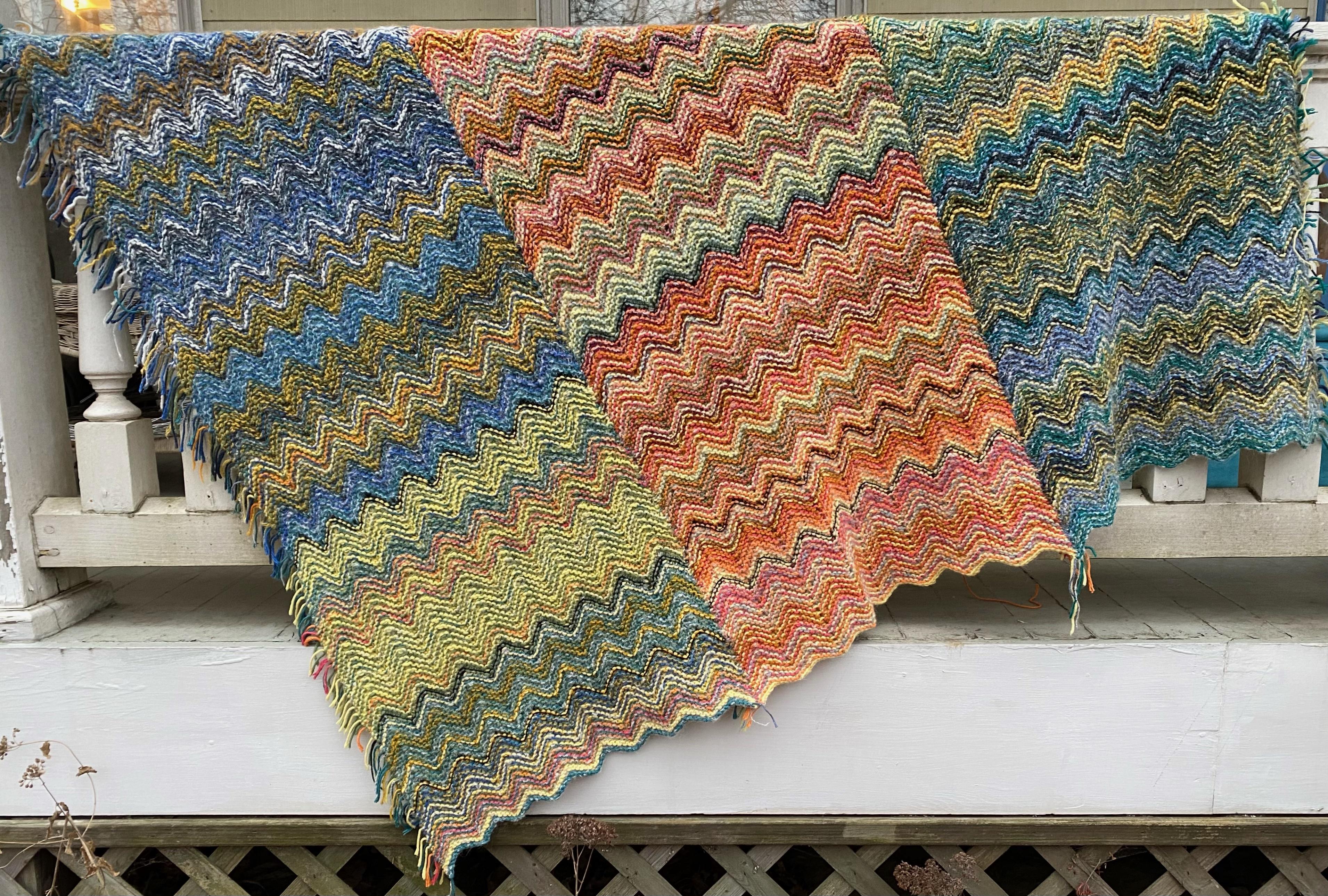 Knitted 'Year-in-Review' Temperature Blanket