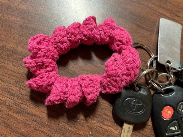Crochet Spiral Wris Keychain