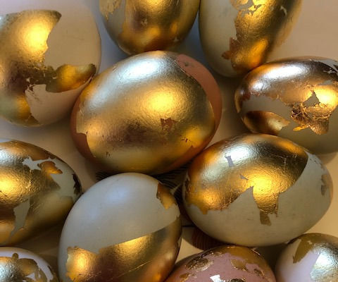 Naturally Gilded Easter Eggs