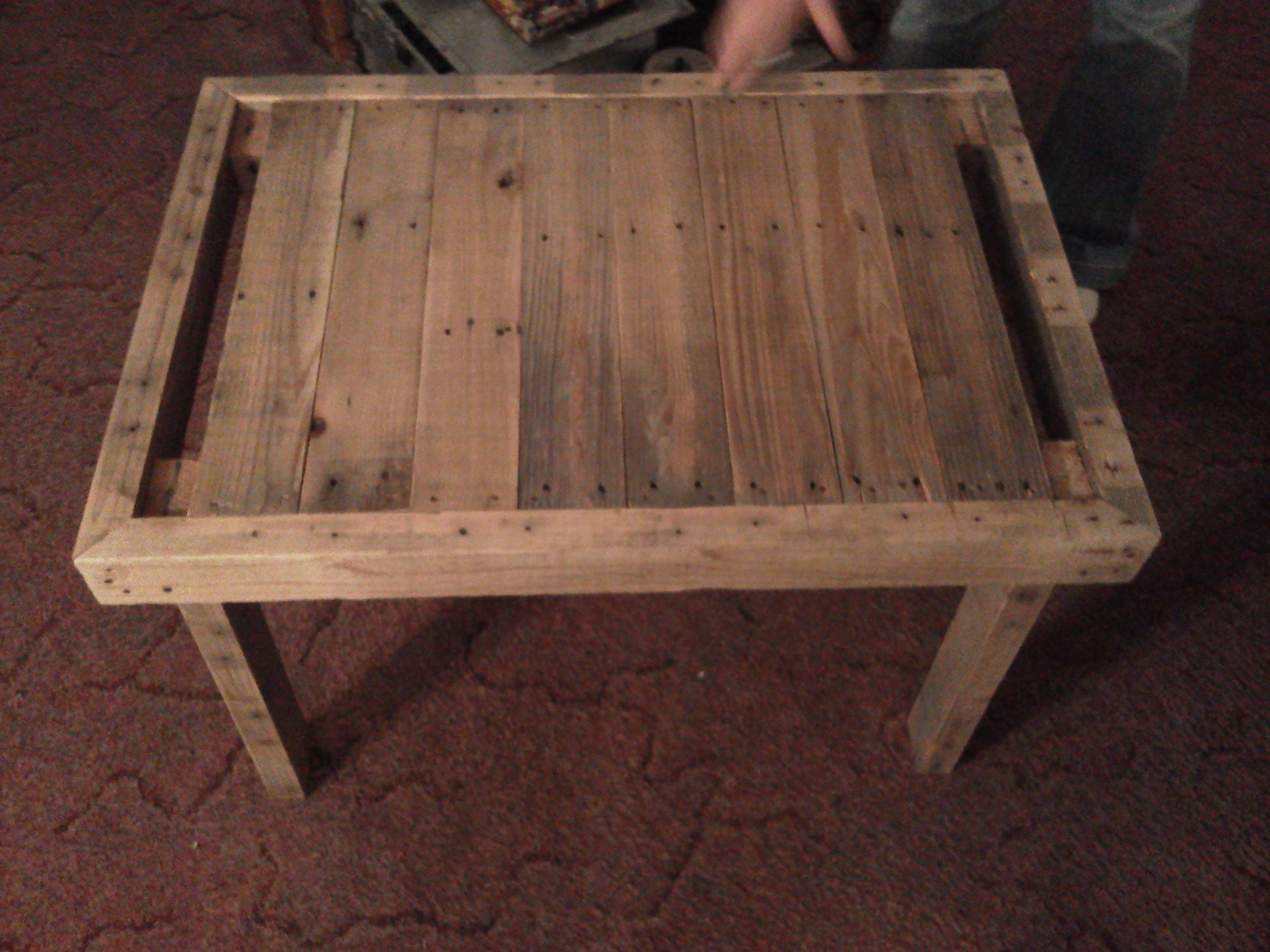 Pallet End Table From Reused Wood
