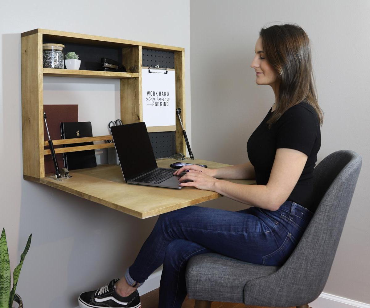 DIY Fold Down Wall Desk