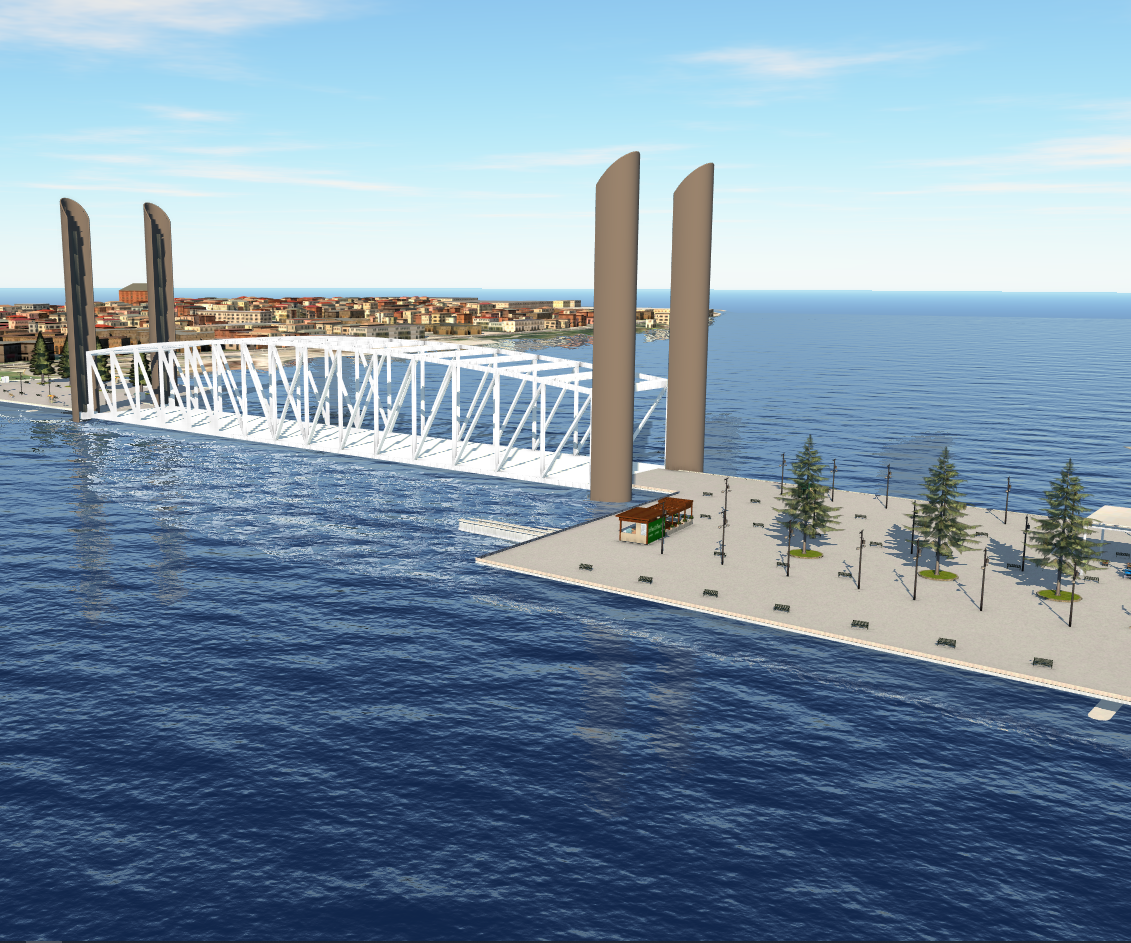 Pedestrian Vertical Lift Bridge