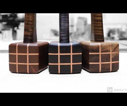 Wood Mallet With Copper Inlays
