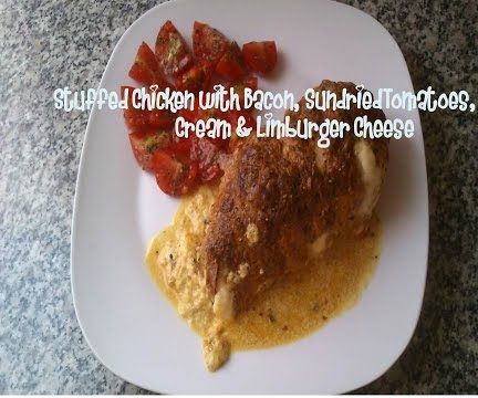 Stuffed Chicken With Bacon Sundried Tomatoes Cream & Limburger Cheese Recipe