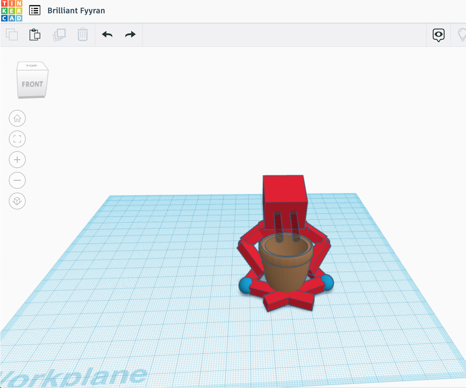 3D Printed Robot Flower Pot