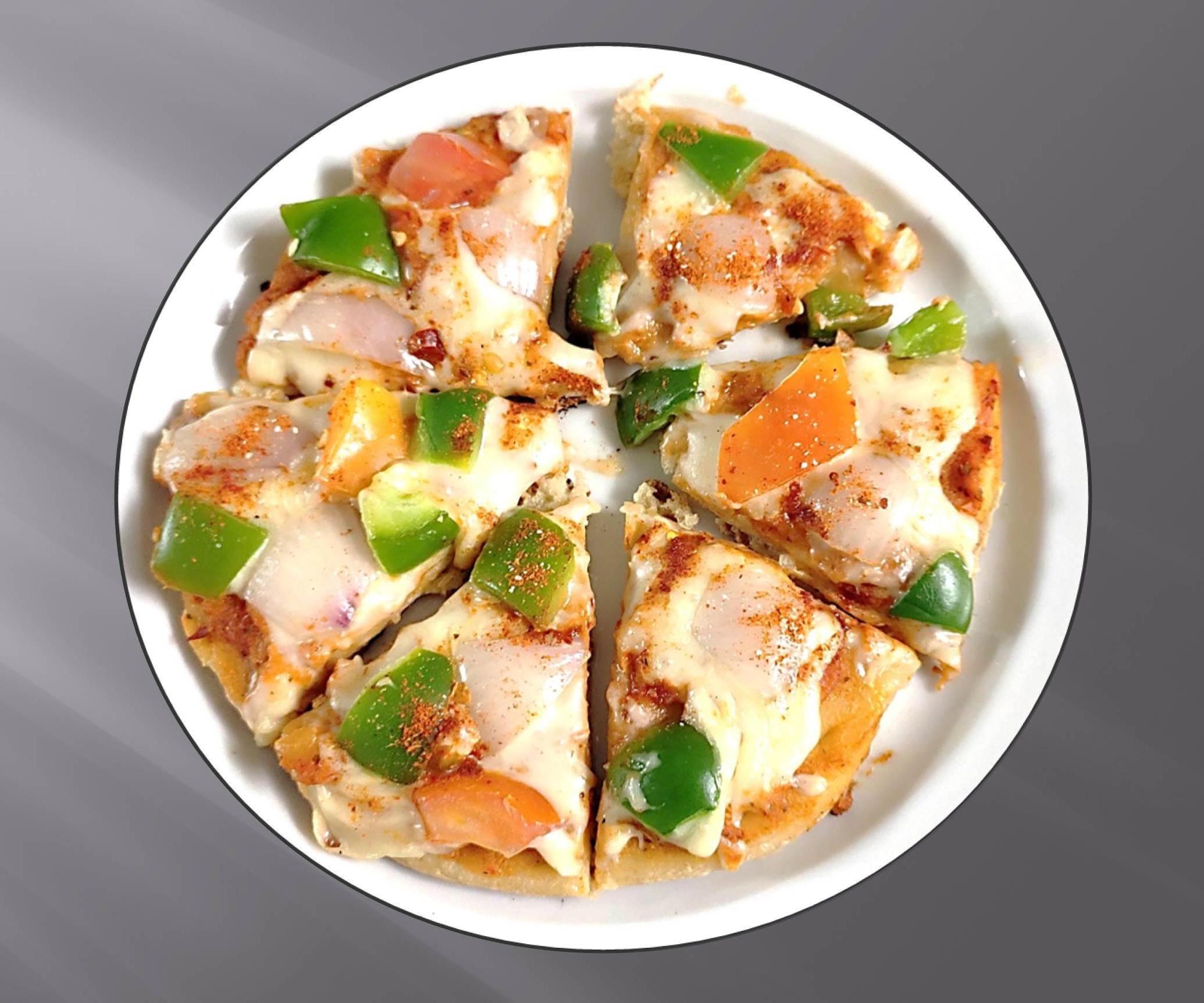 Pan Pizza With Homemade Pizza Sauce (No Yeast and No Oven)