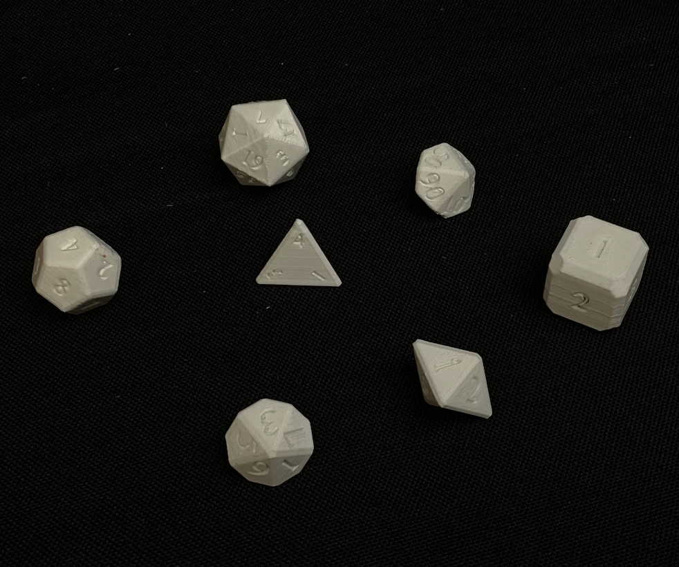 DND Dice for 3D Printer, Artistic Choices.