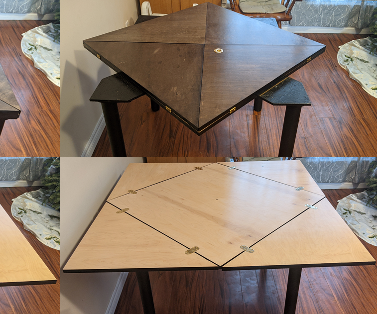 Space Saving Expandable Table for Tabletop and Board Games