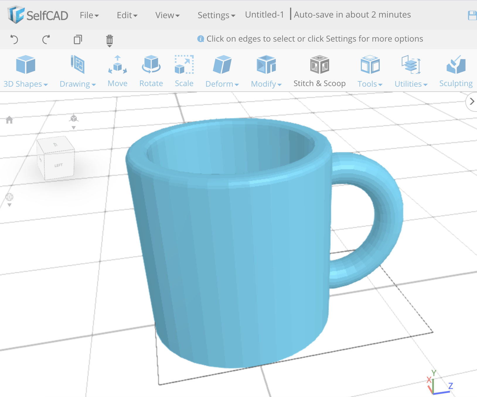 Make a Mug in SelfCAD