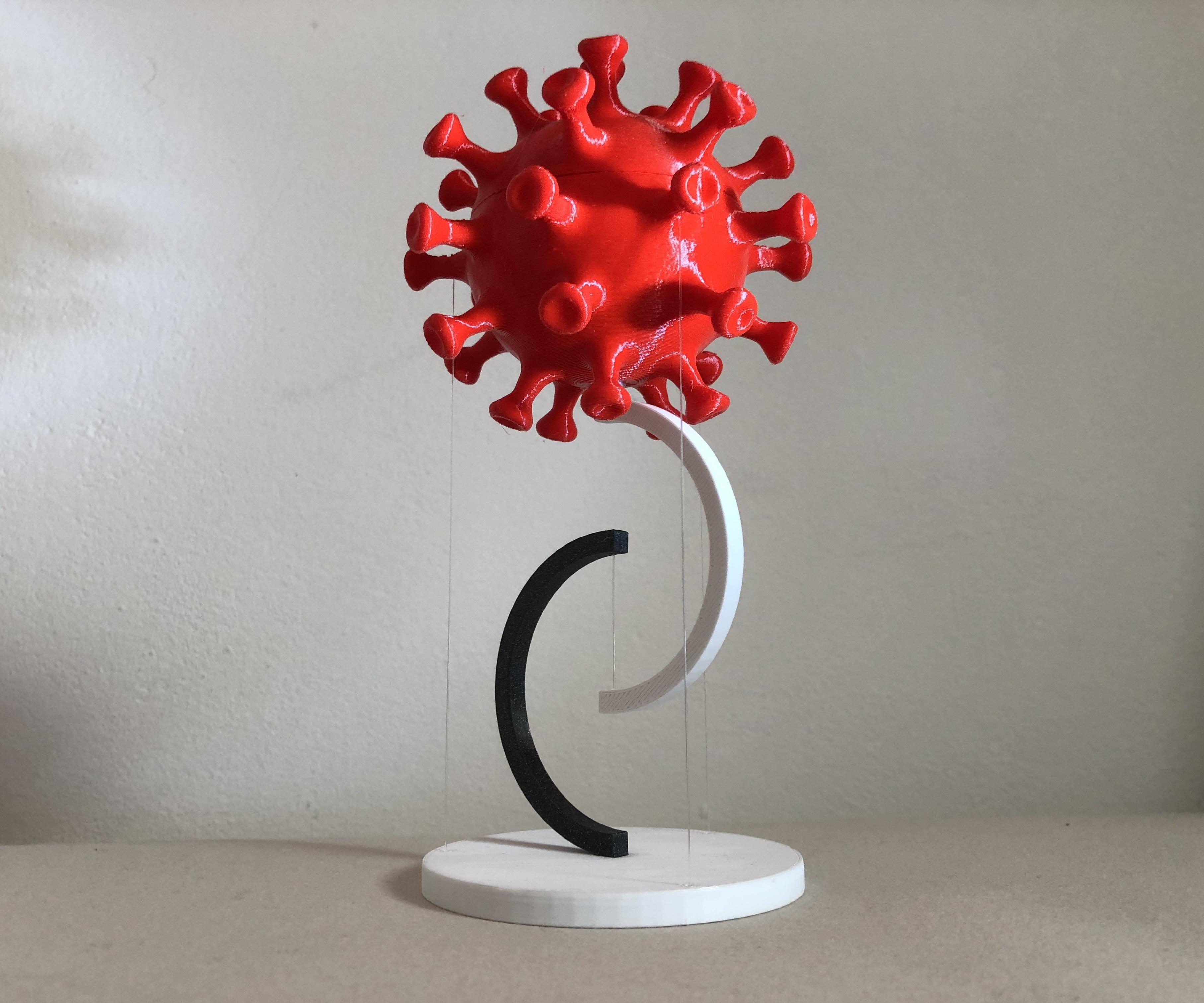 Floating Virus - Tensegrity - 3D Printed
