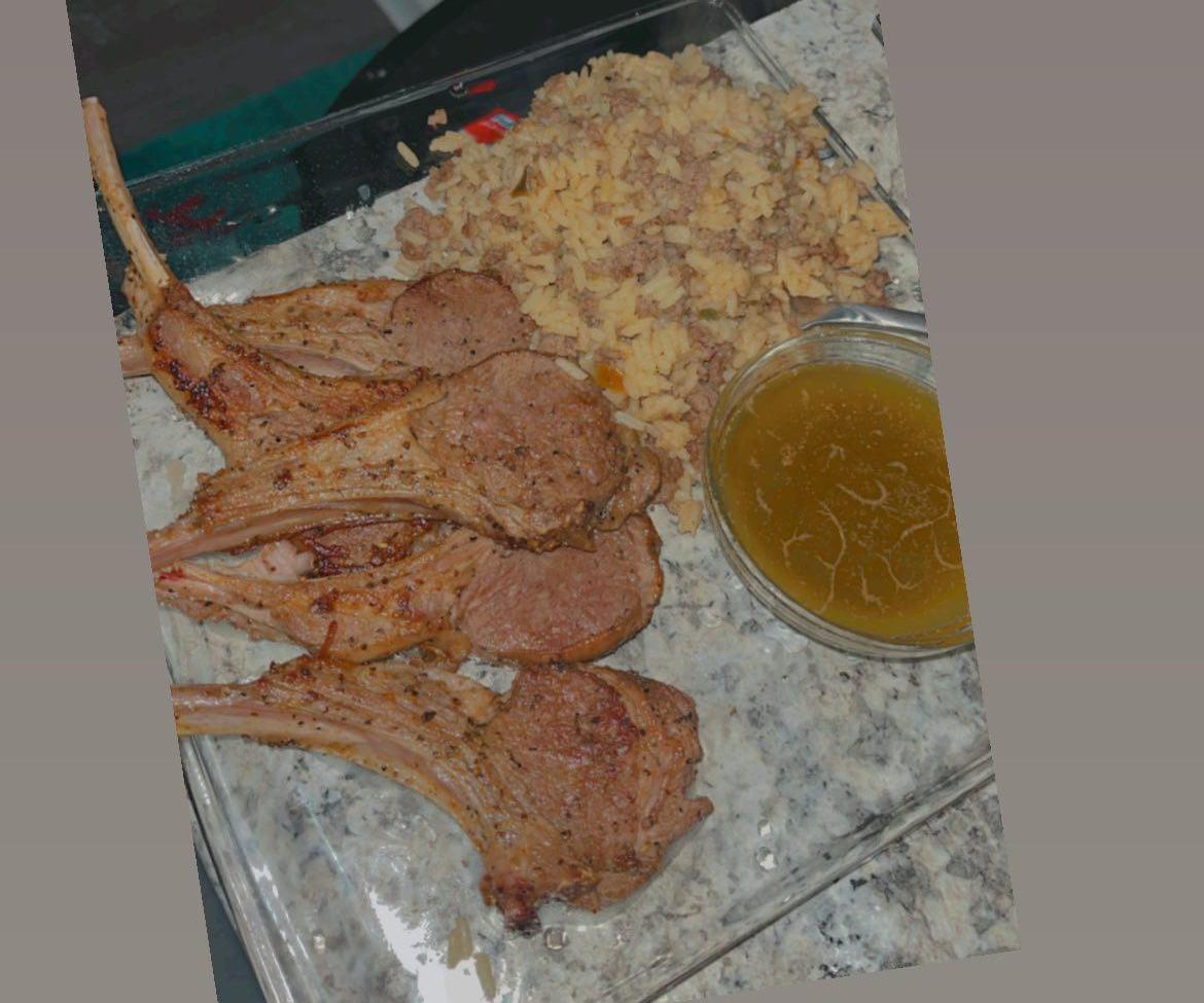 Restaurant Quality Meal at Home: Lamb Chops and Dirty Rice With Zip Sauce