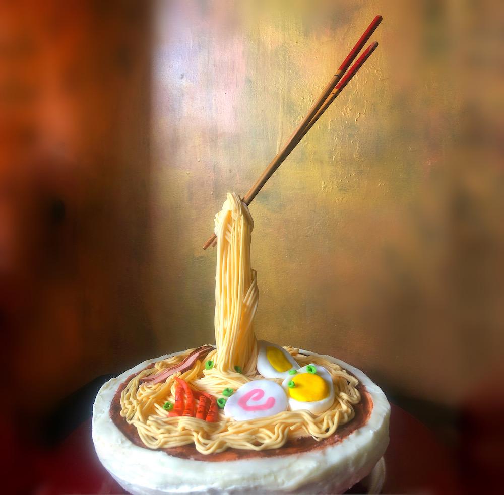 Gravity-Defying Ramen Cake
