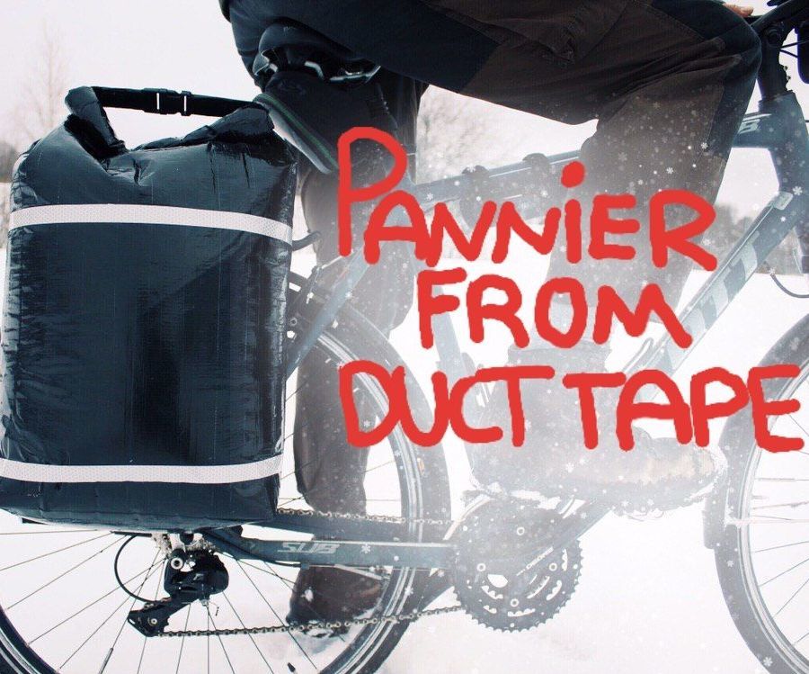 Roll-top Pannier From Duct Tape
