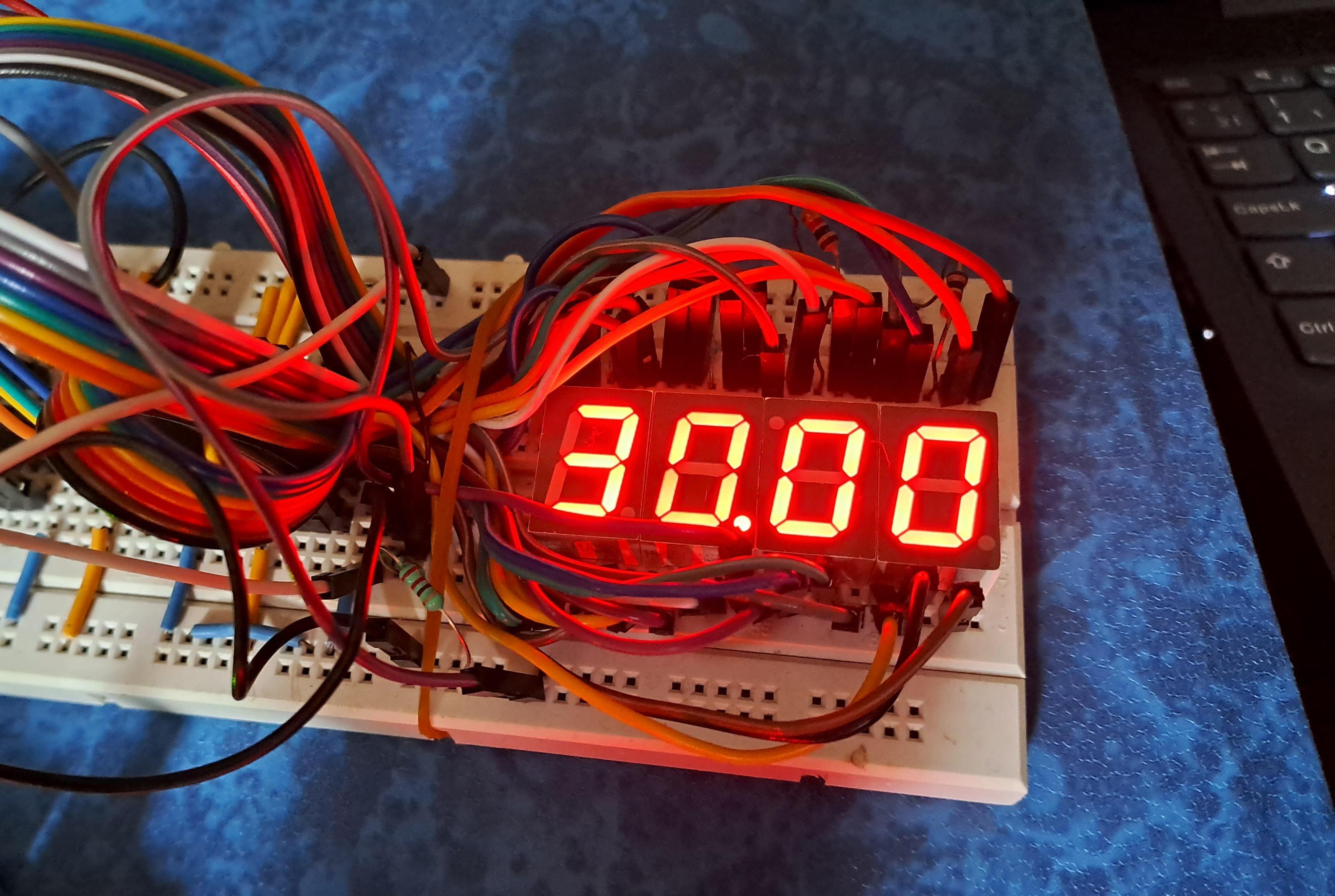 Digital Clock Using Arduino Uno, Shift Register CD4094, RTC DS3231. Time , Temperature, Date Display