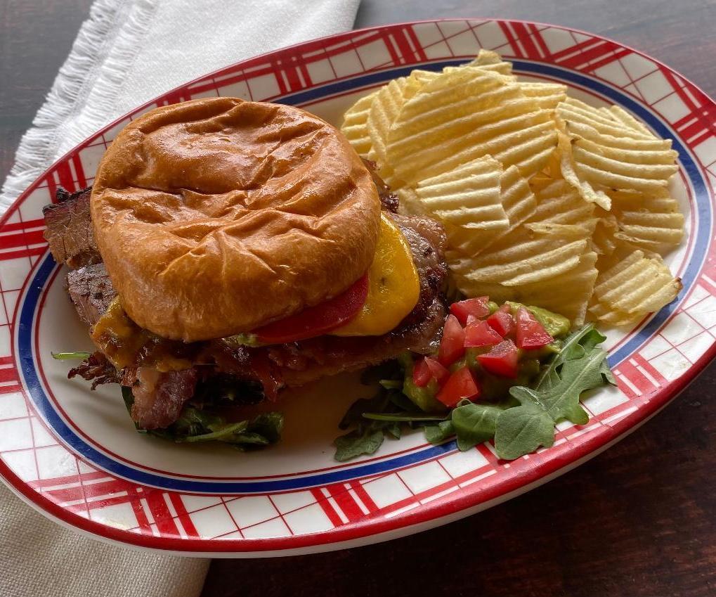 Southwestern Fried Brisket & Bacon Sandwich