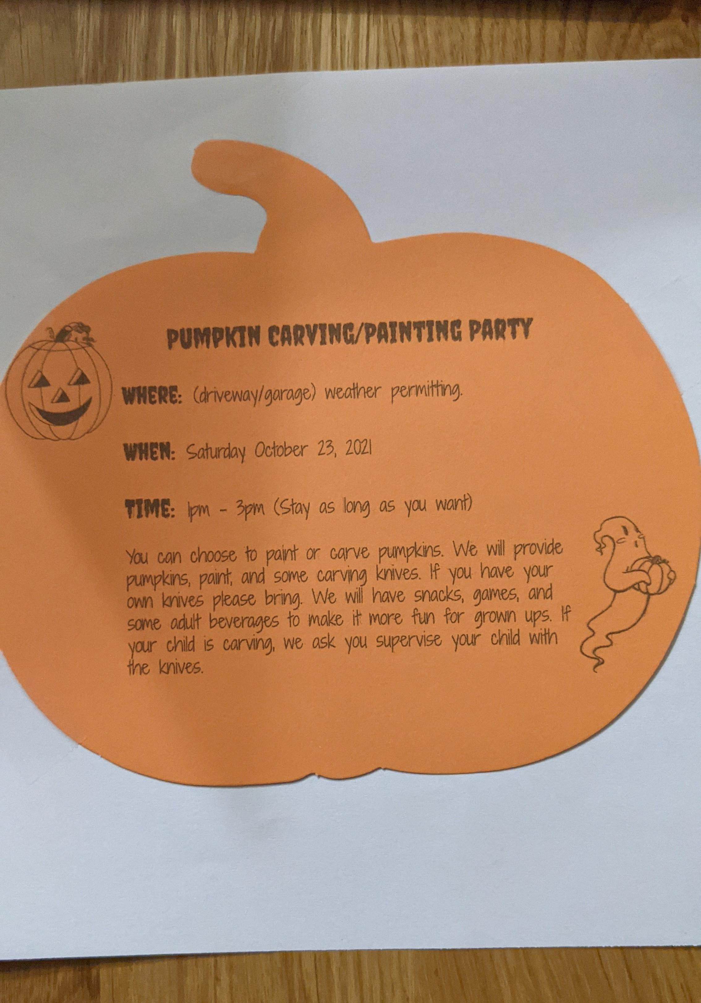 Pumpkin Invitation
