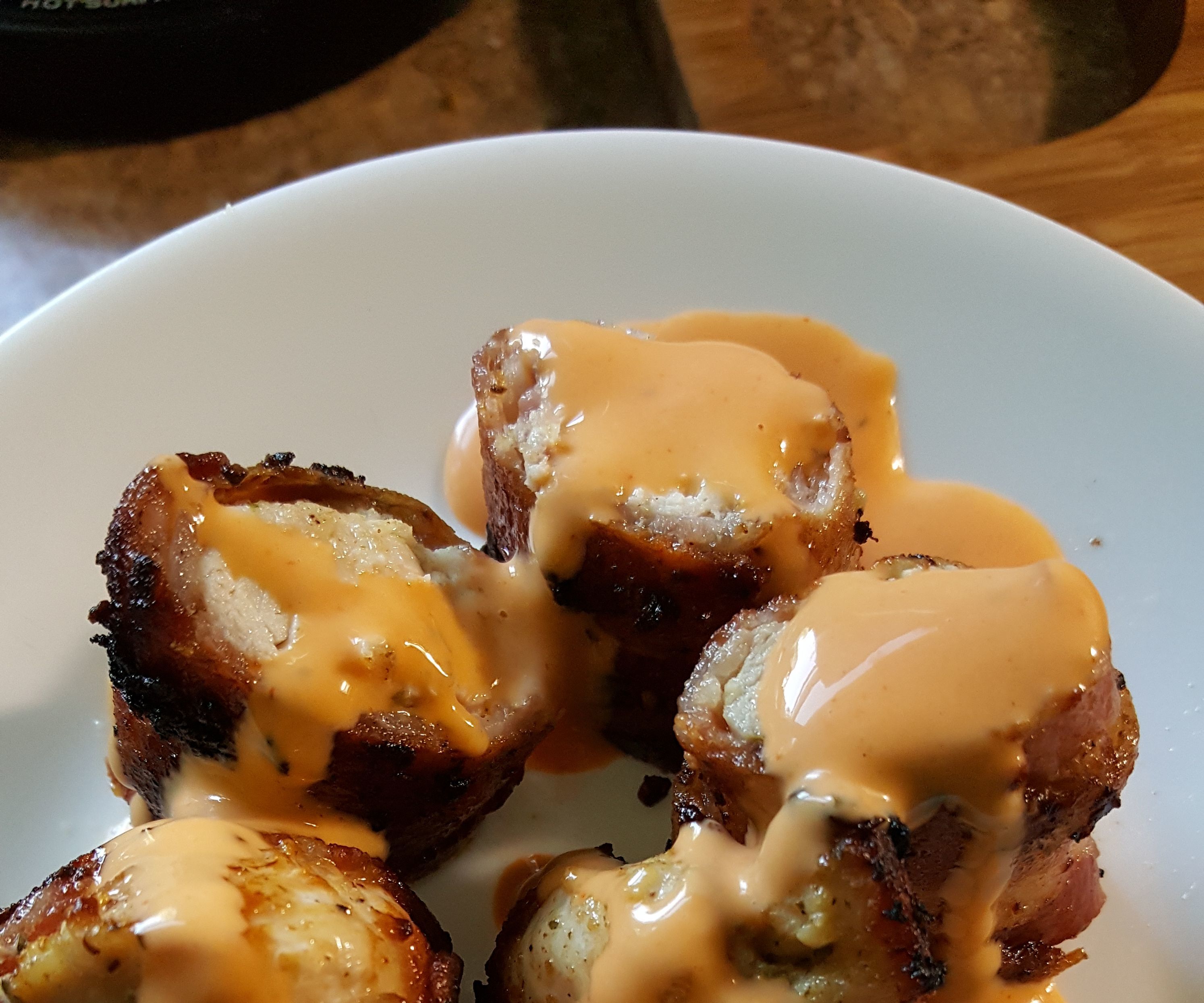 Bacon Wrapped Chicken Snack