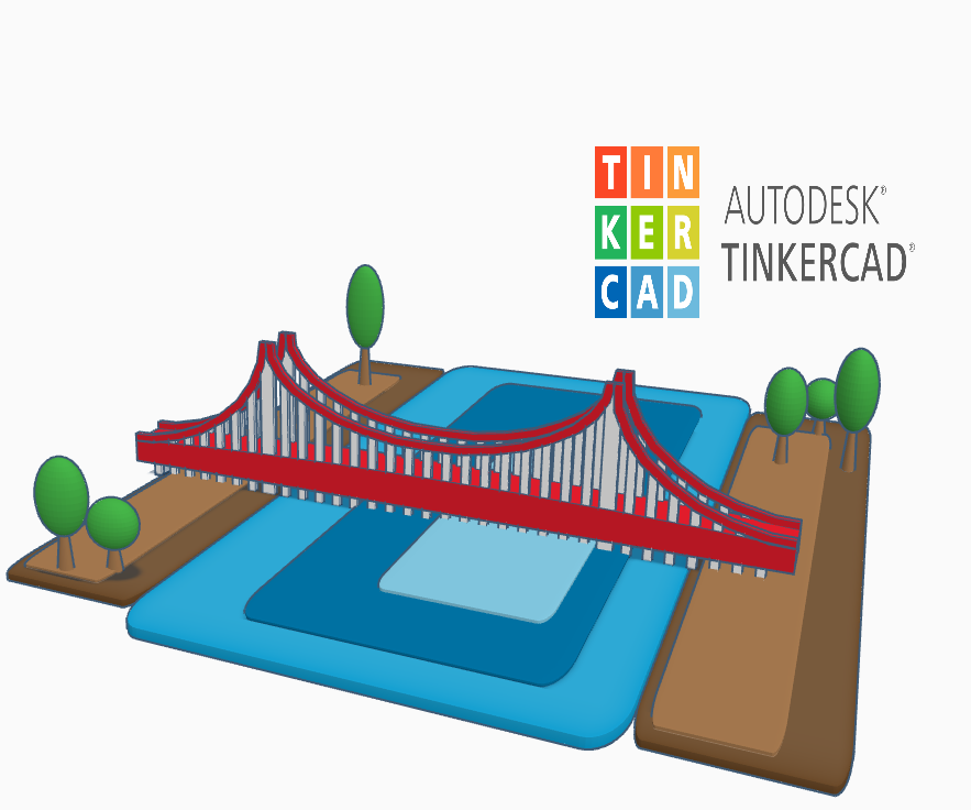 Connective Bicycle Lane Bridge With Autodesk Tinkercad