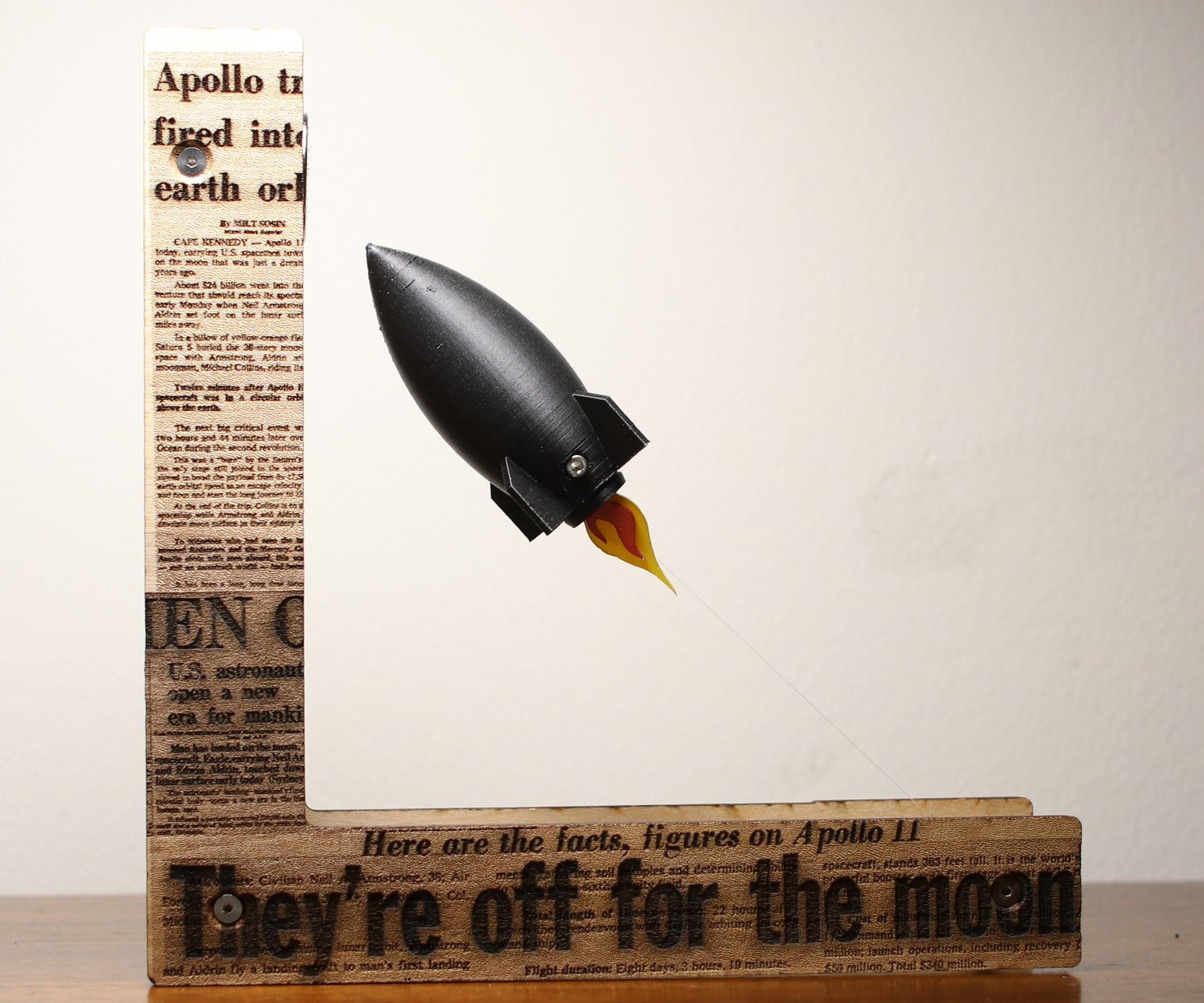 Floating Rocket Desktop Display