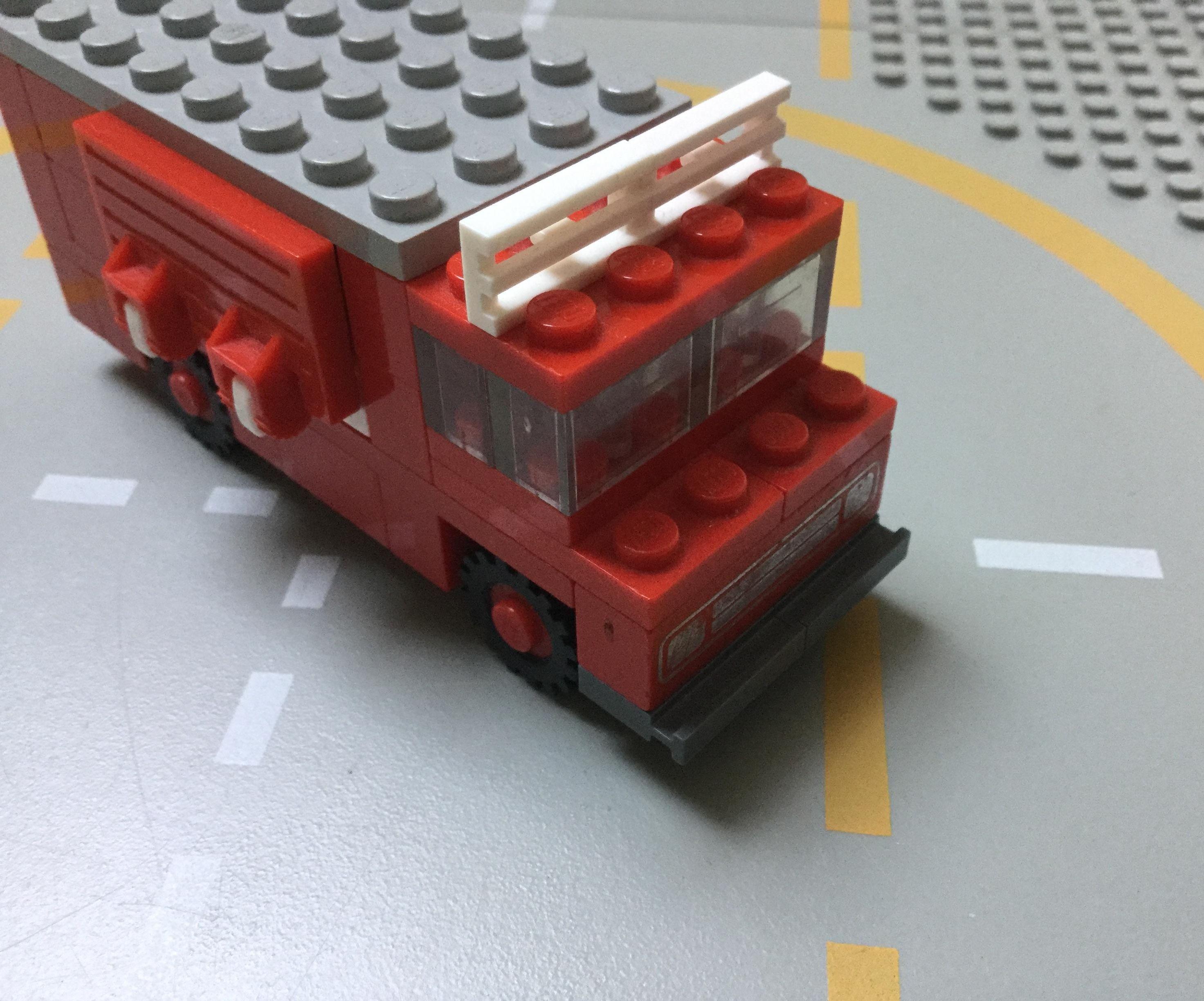 Lego Cars - Miniature Red Truck (remix of Original Model Fire Truck, #602)