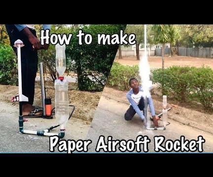 Powerful Paper Airsoft Rocket With Parachute