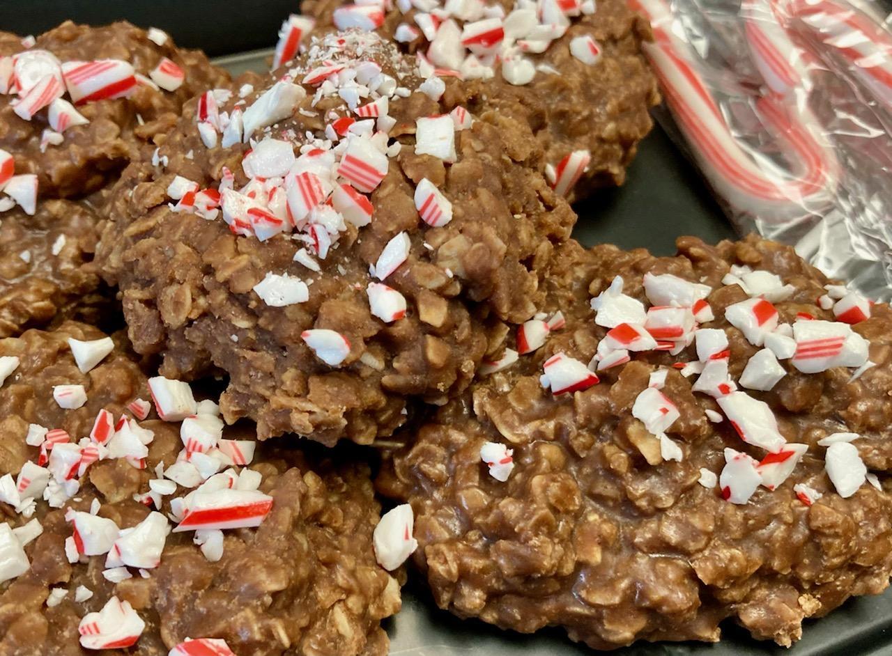 Pepperment No-bake Cookies 