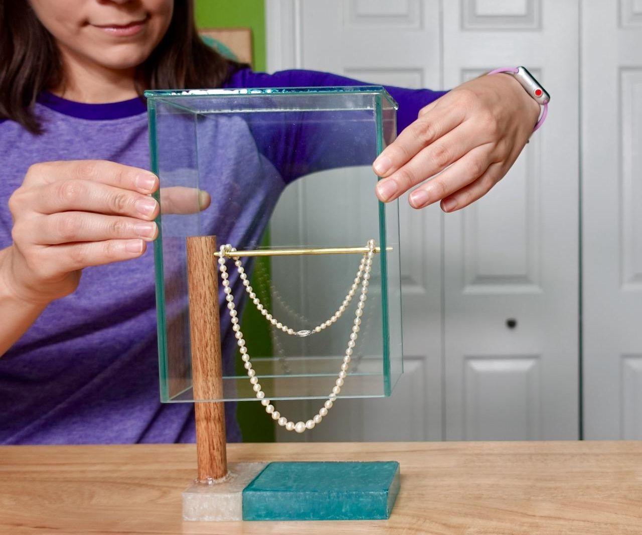 DIY Jewelry Display Stand With Glass Cover