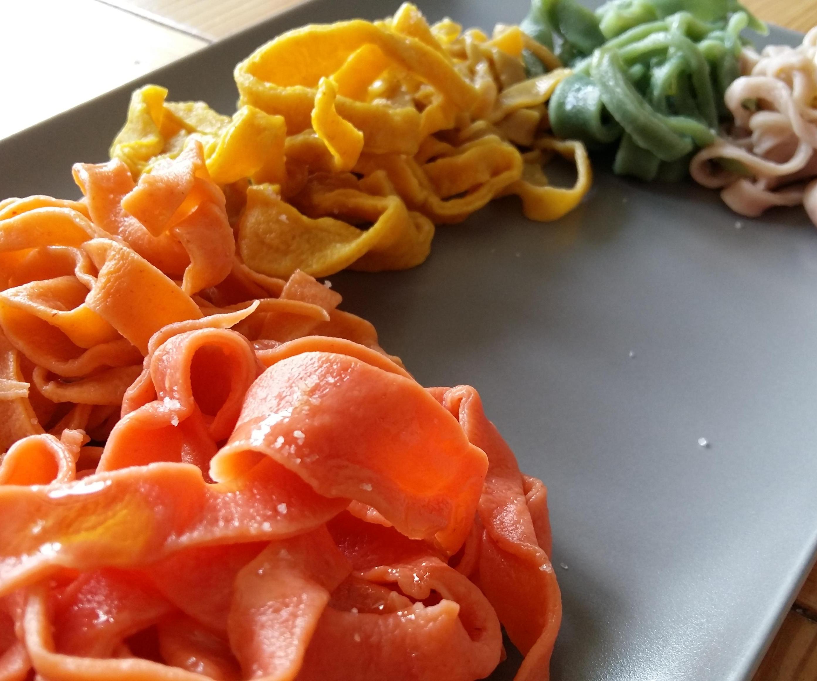 Rainbow Tagliatelle and Food Colouring