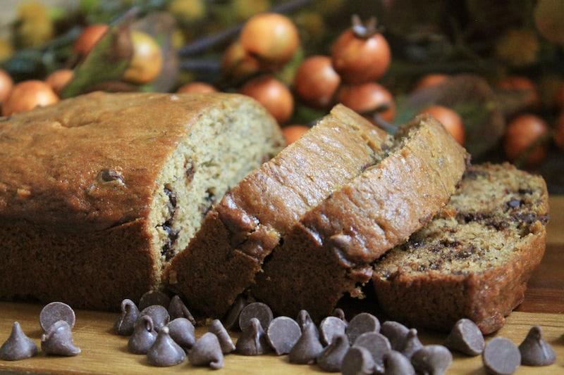 Chocolate Chip Banana Bread With 2 Bananas