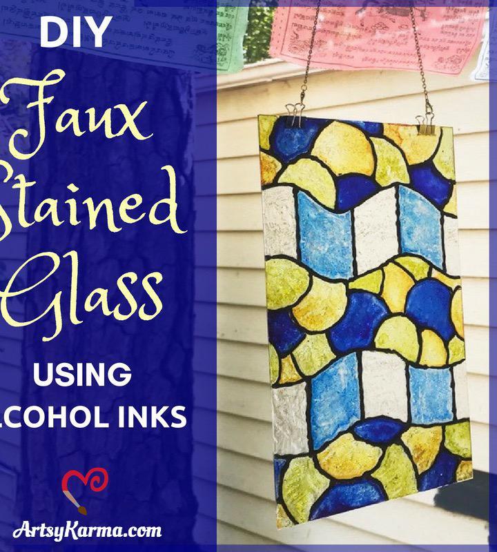 DIY: Stained Glass Craft With Alcohol Ink