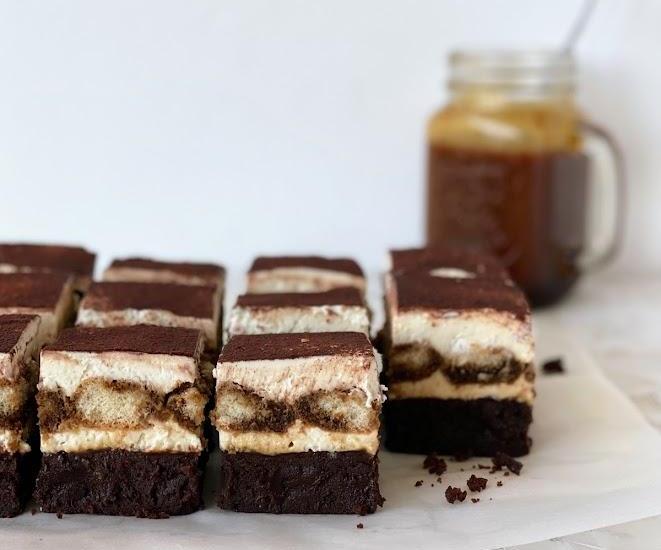 Tiramisu Caramel Brownies