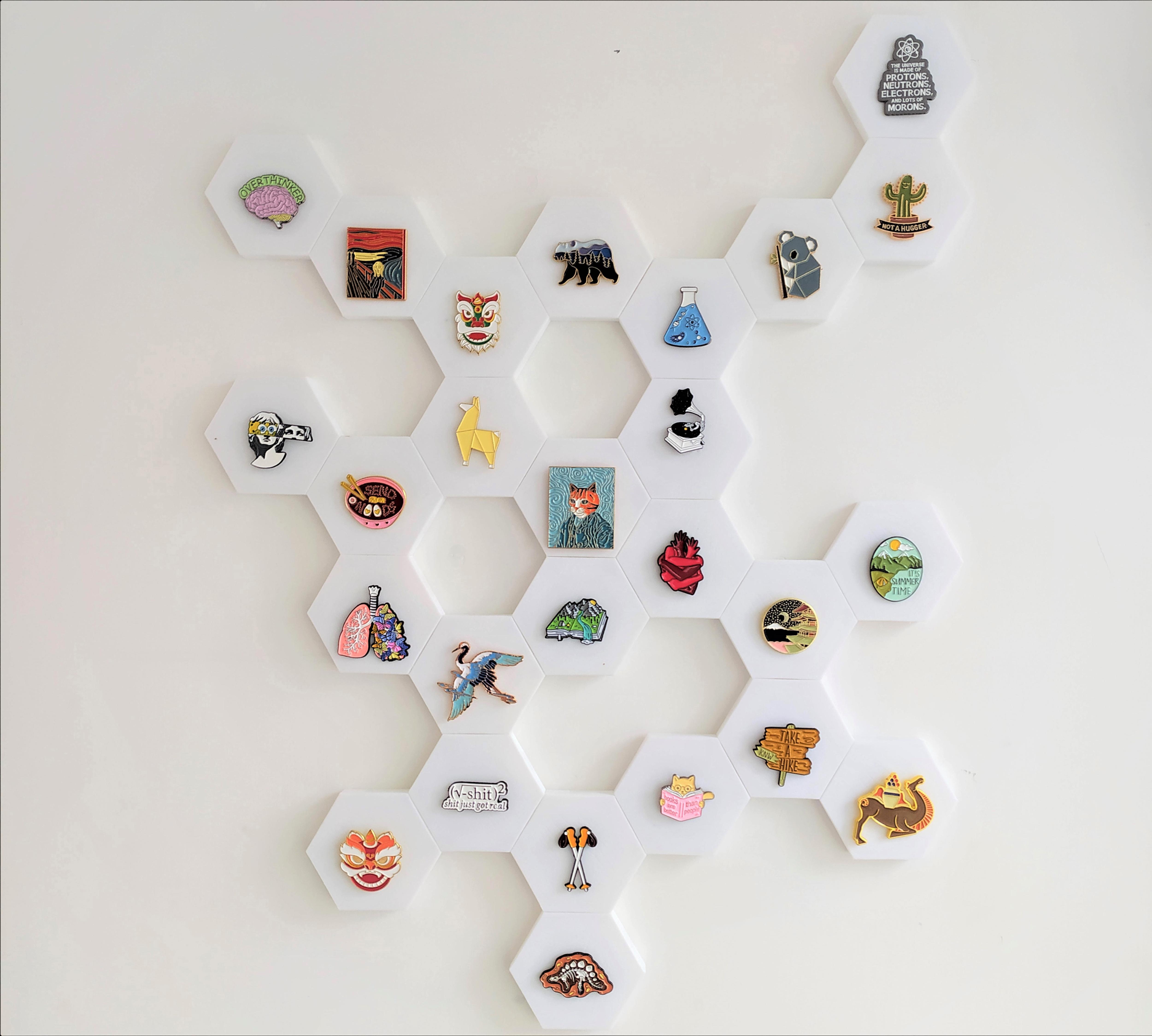 Modular 3D Printed Enamel Pin Collection Display
