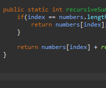 Recursively Summing an Array in Java