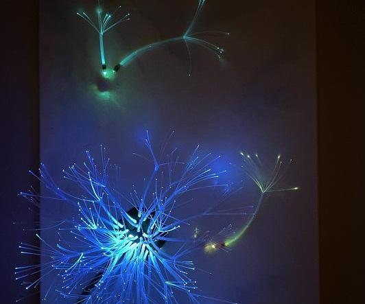 Fiber Optic Dandelion Light (With Natural Cabbage Dye!)