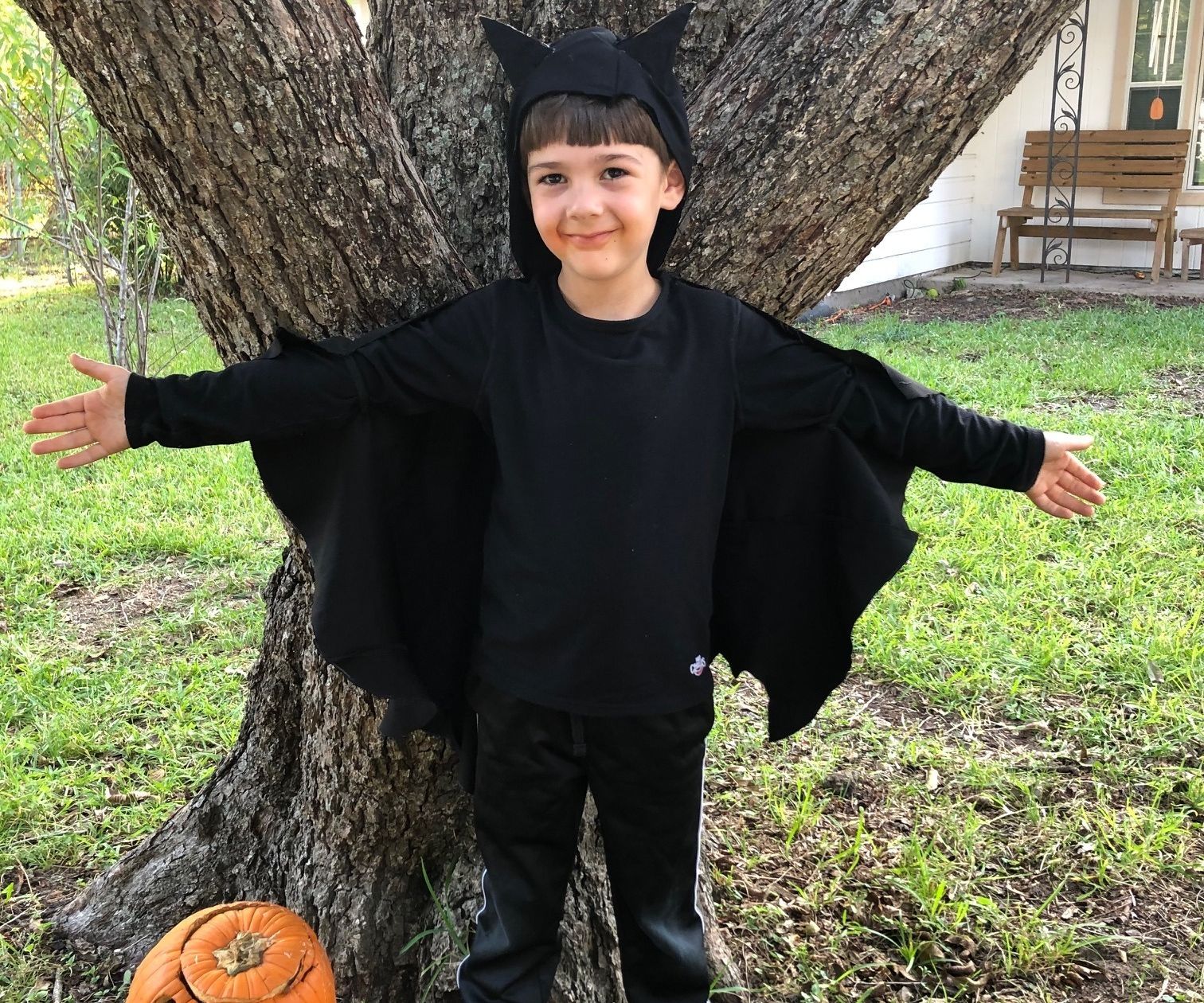 Easy, Adorable Kids Bat Costume!