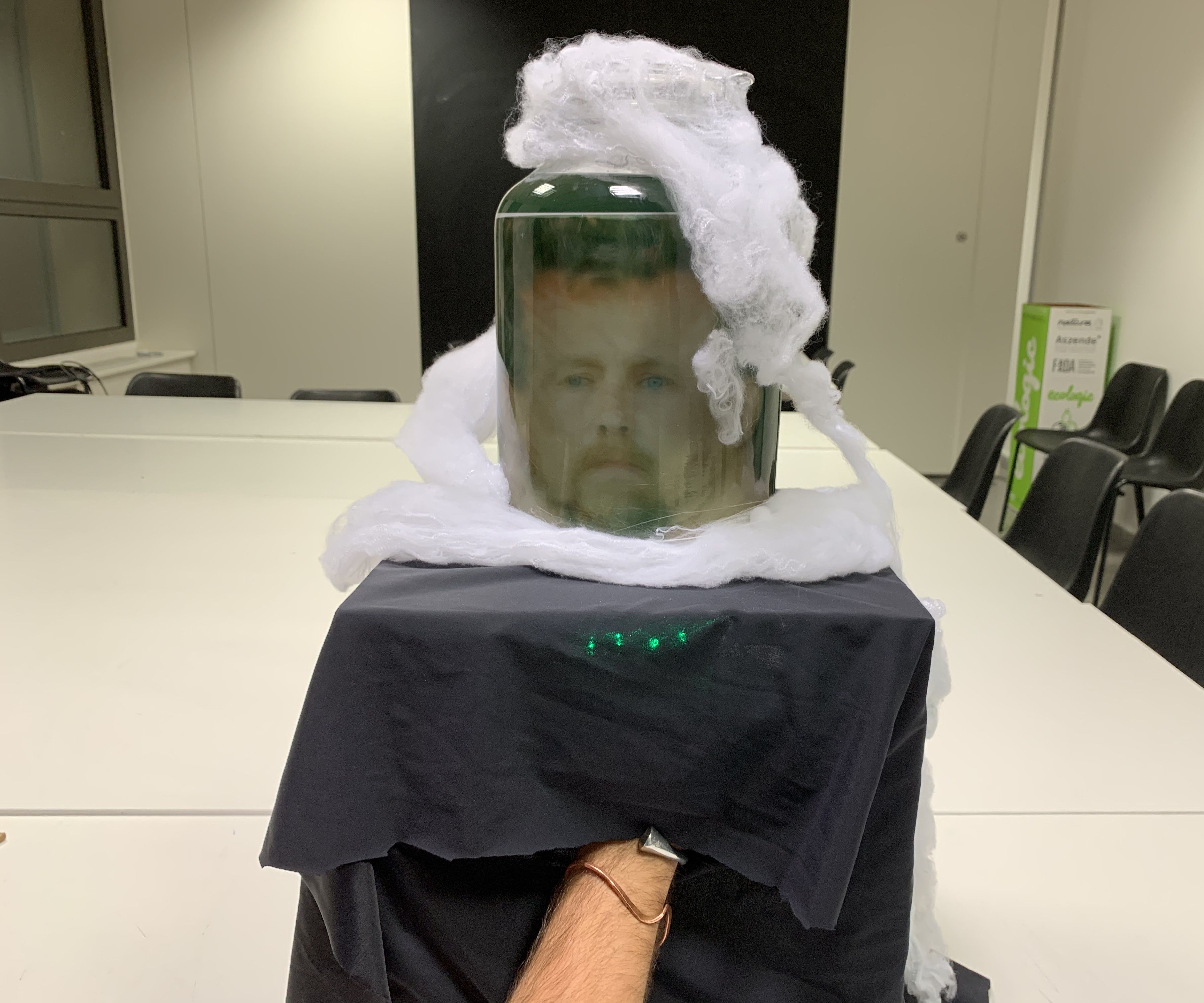 Halloween “head-in-a-jar” Candy Dispenser Decoration With Arduino