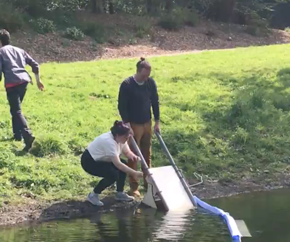 River Trash Collection Without Any External Power