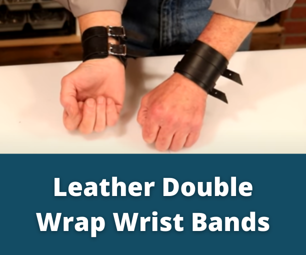 Leather Double Wrap Wristbands