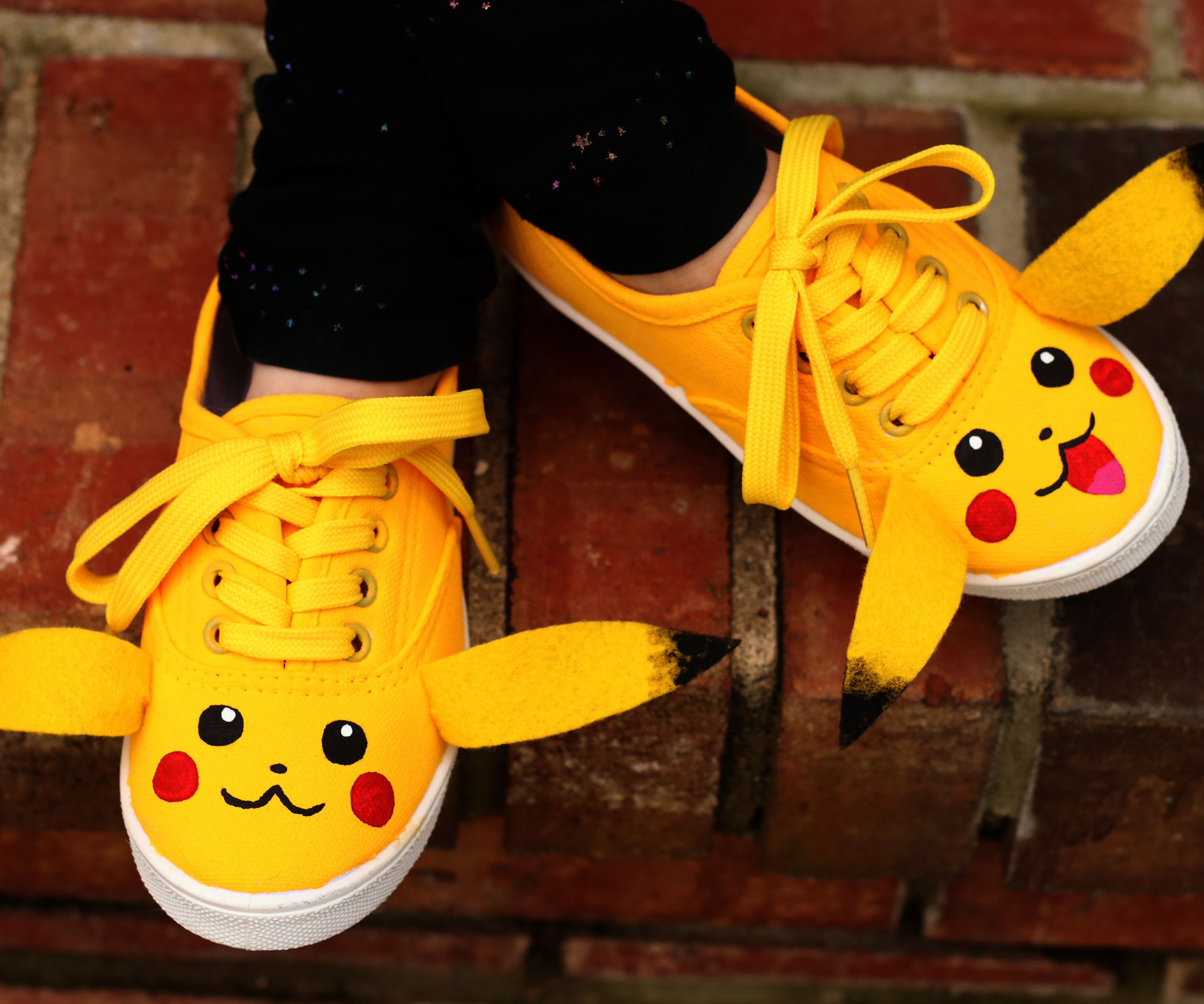 DIY Pikachu Shoes