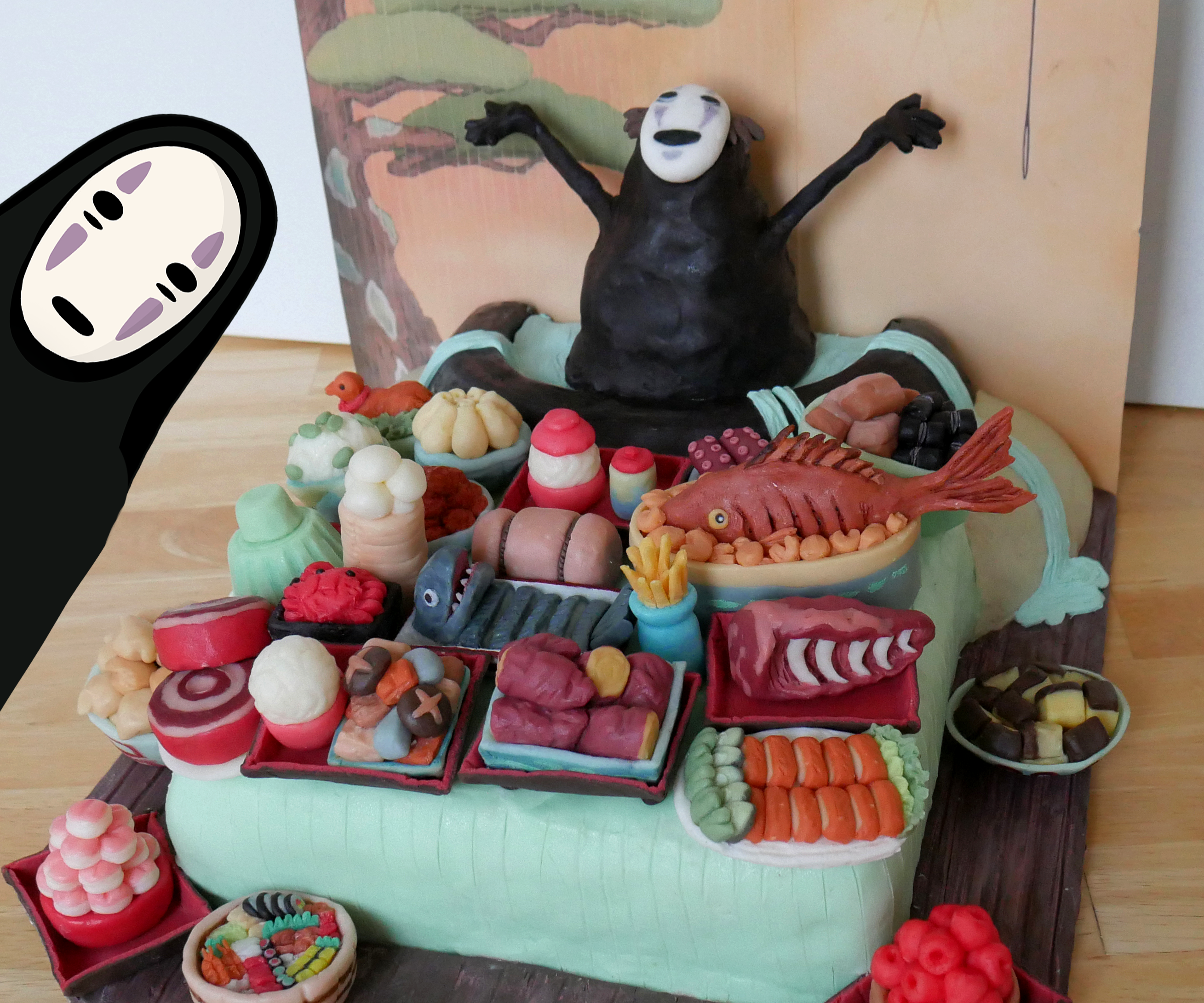 Spirited Away Cake: No Face's Feast