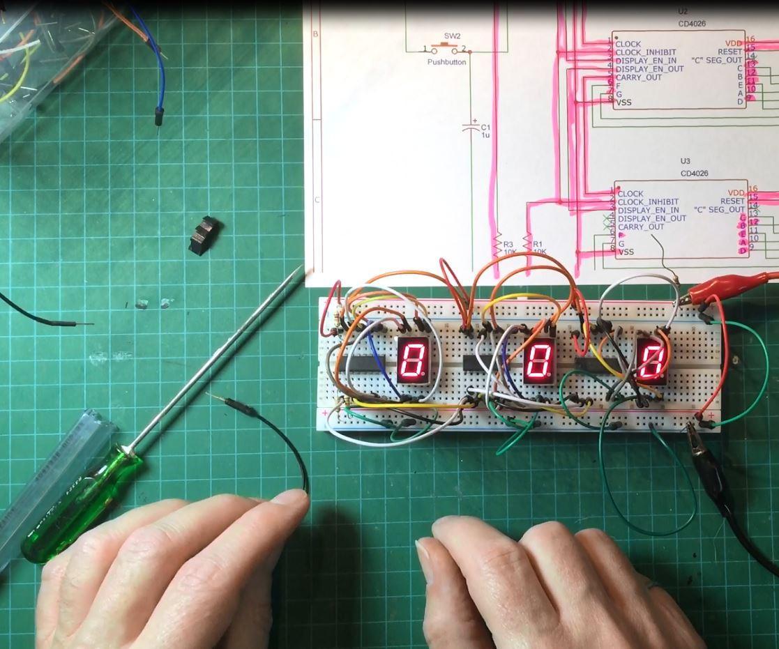CD4026 Decade Counter With 7 Segment Display