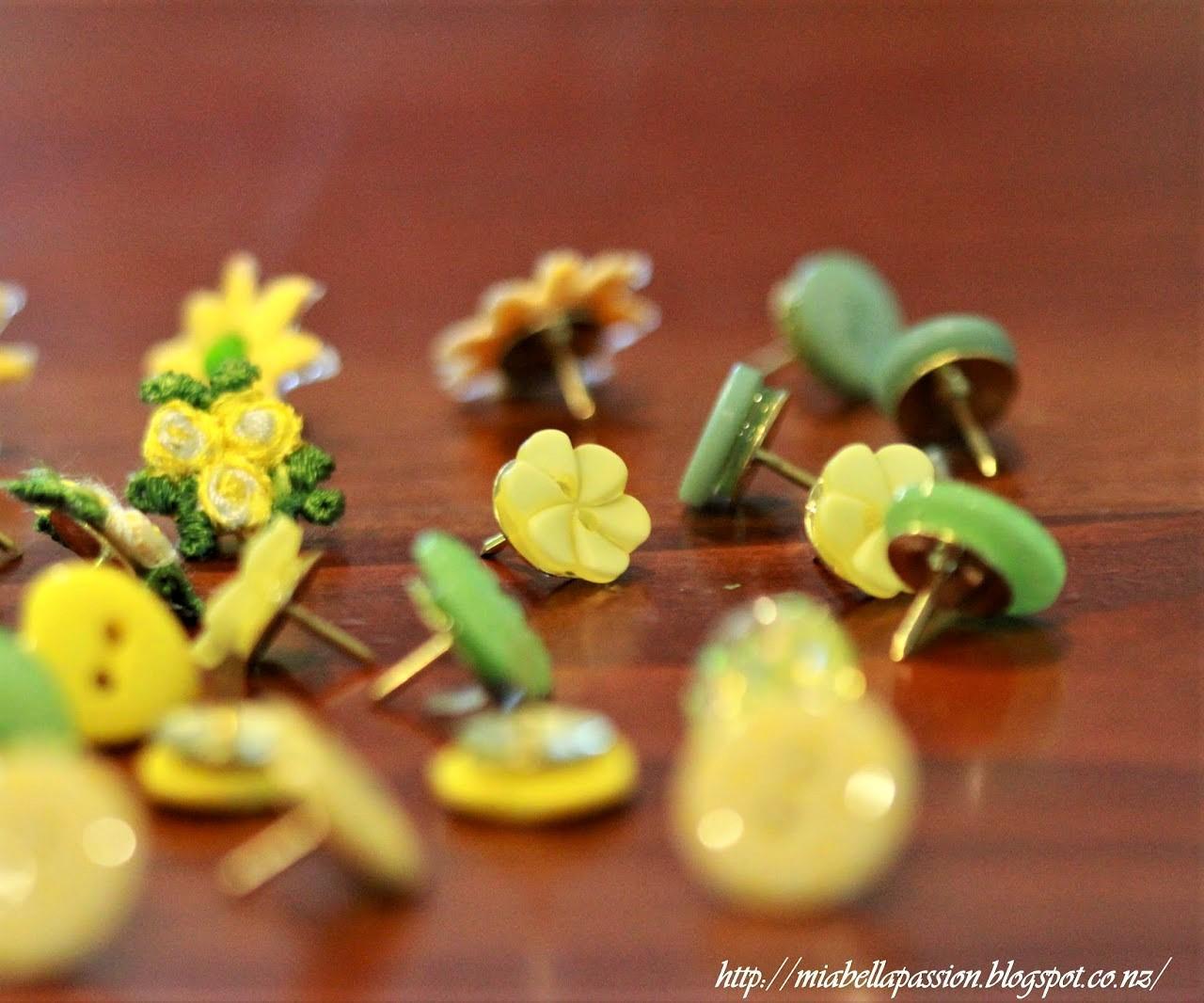 DIY Cute Button Pin Tacks