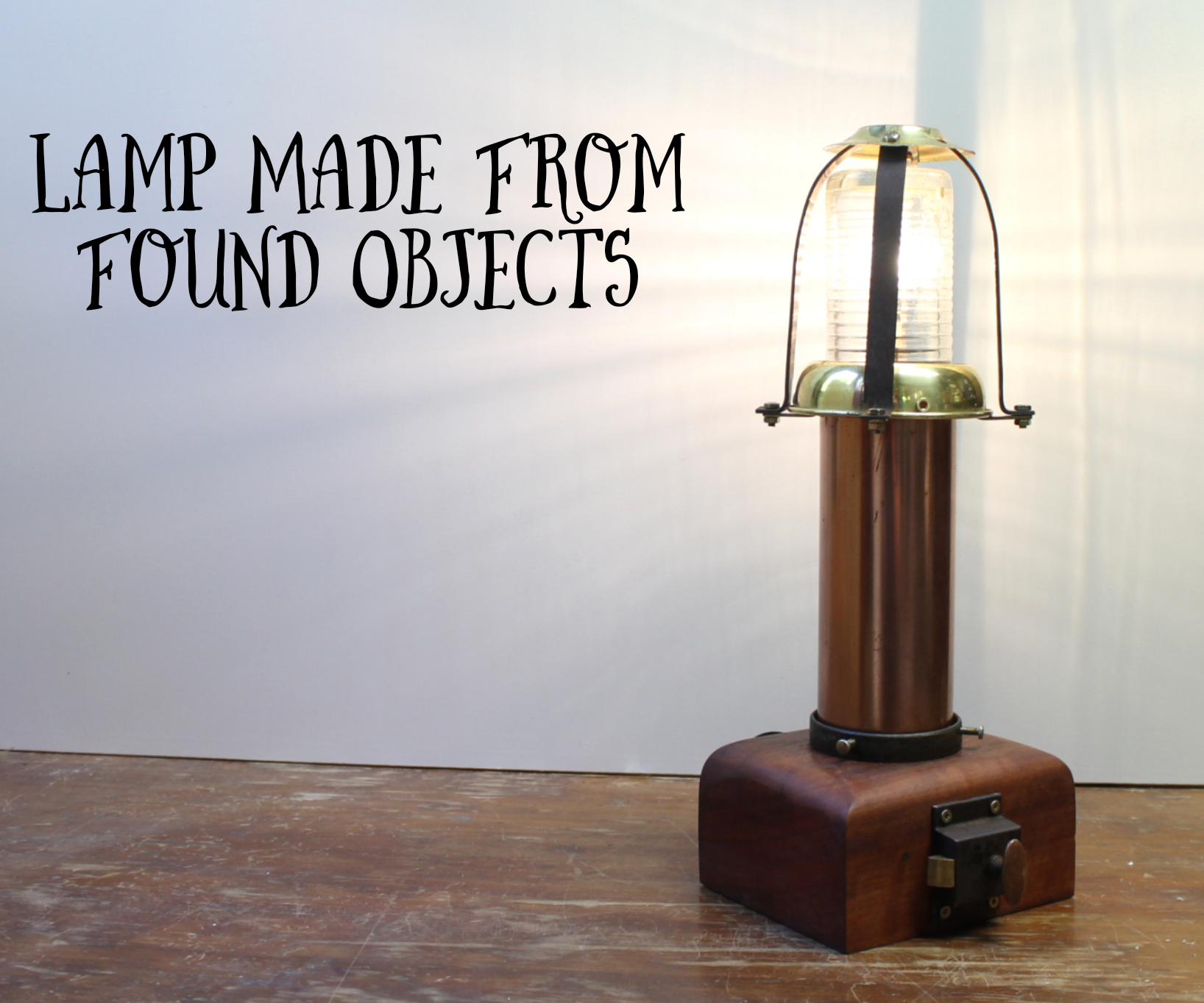 Lamp Made From Found Objects