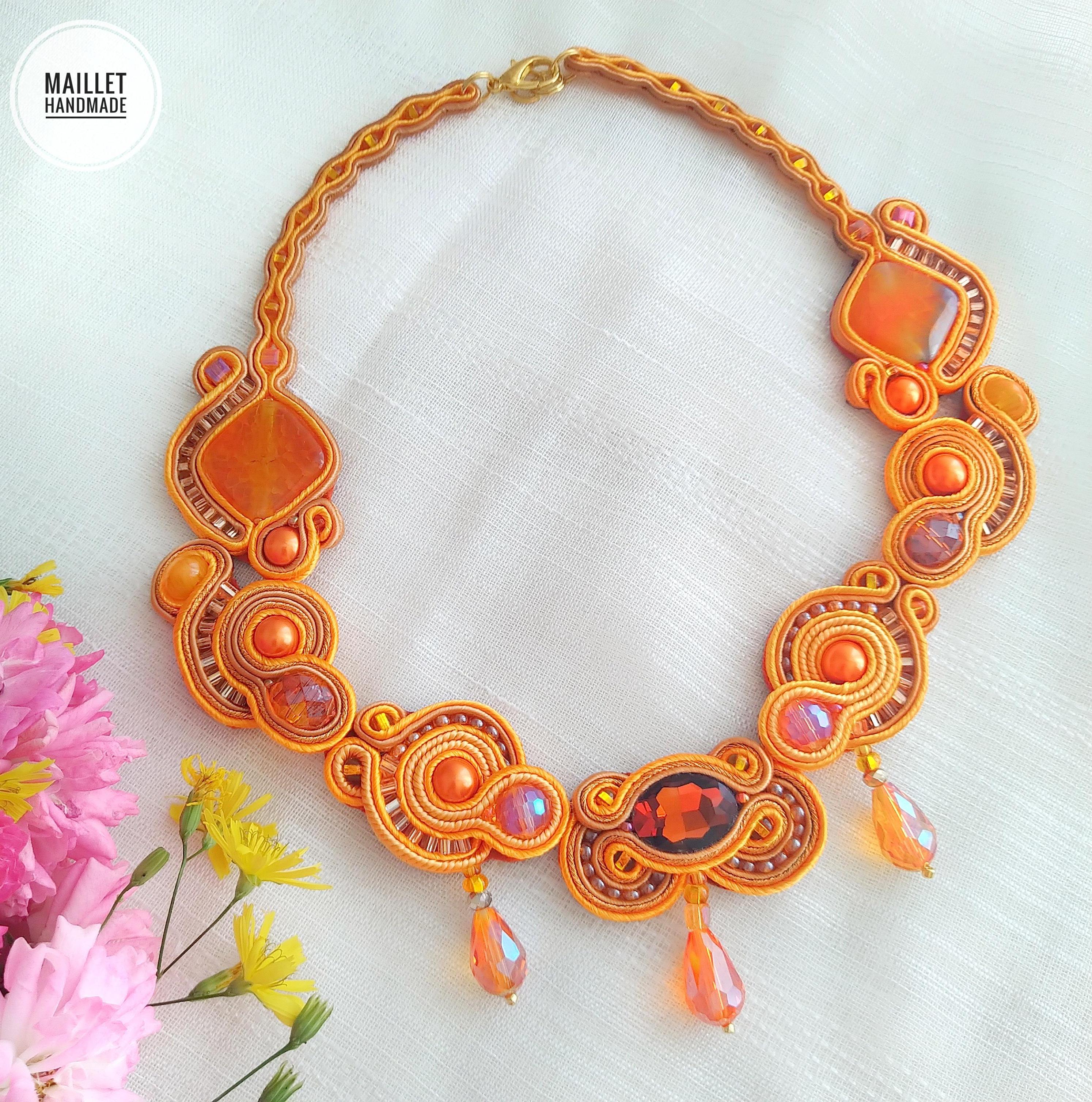 Monochrome Orange Necklace