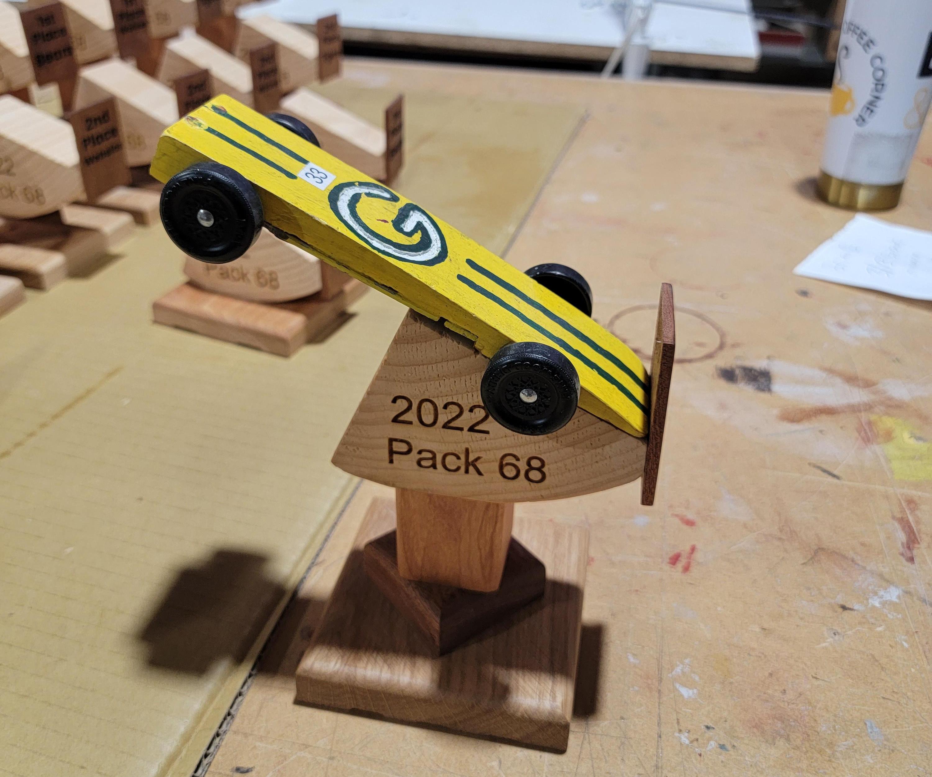 Pinewood Derby Trophies From Wood Scraps