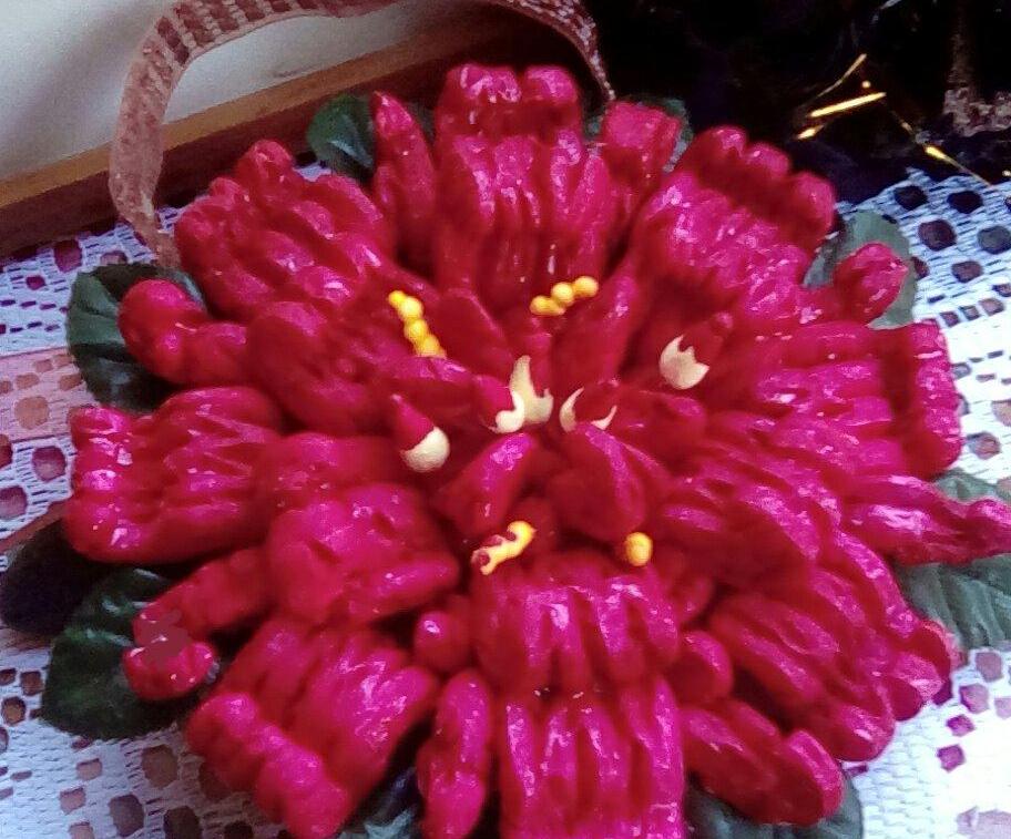  PACKING PEANUT 3D 🌺POINSETTIA🌺  🍥Styro-For Craft Nuts🍥