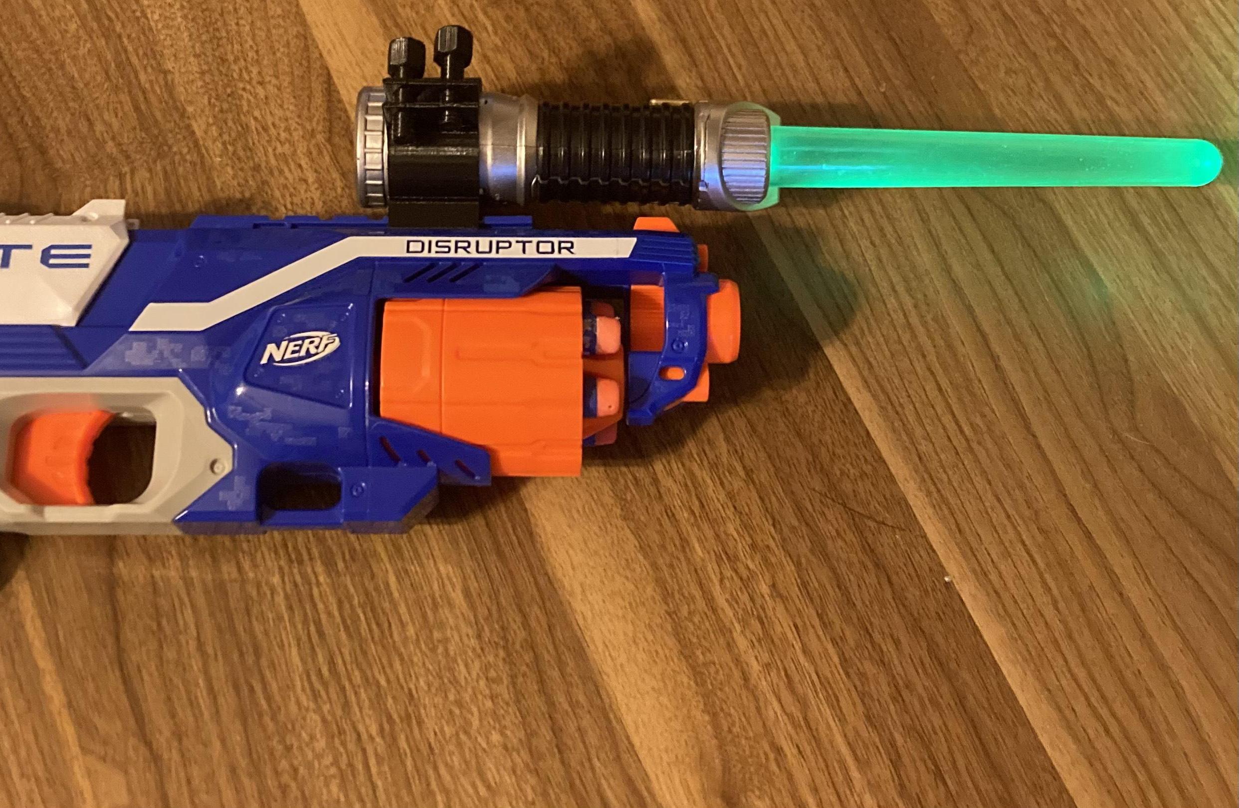Nerf Lightsaber Rail Attachment With Glowing Lightsaber!