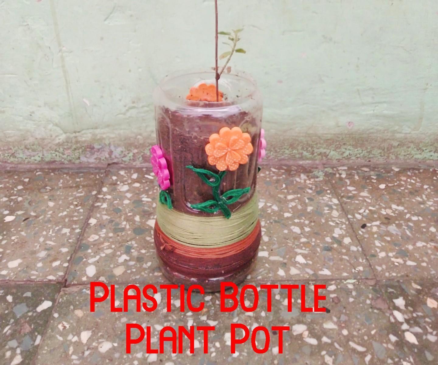 Plastic Bottle Plant Pot!!